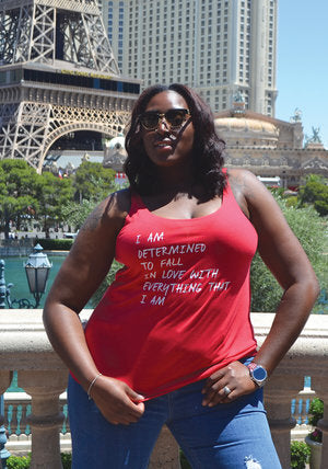 "I Am Determined To Fall In Love With Everything That I Am" Tees, Sweatshirts, Tanks, Crops And Tops