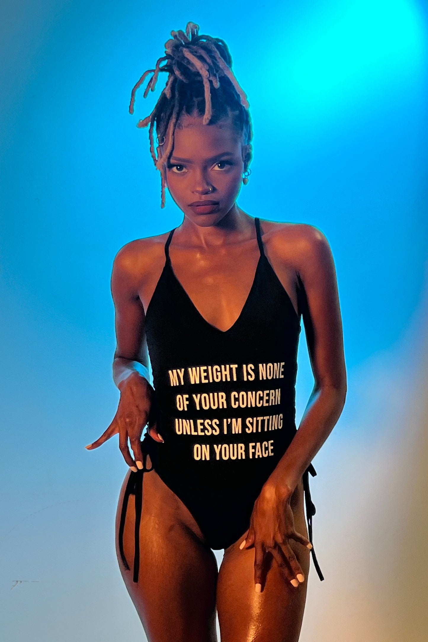 "My Weight Is None Of Your Concern Unless I'm Sitting On Your Face" Swimsuit