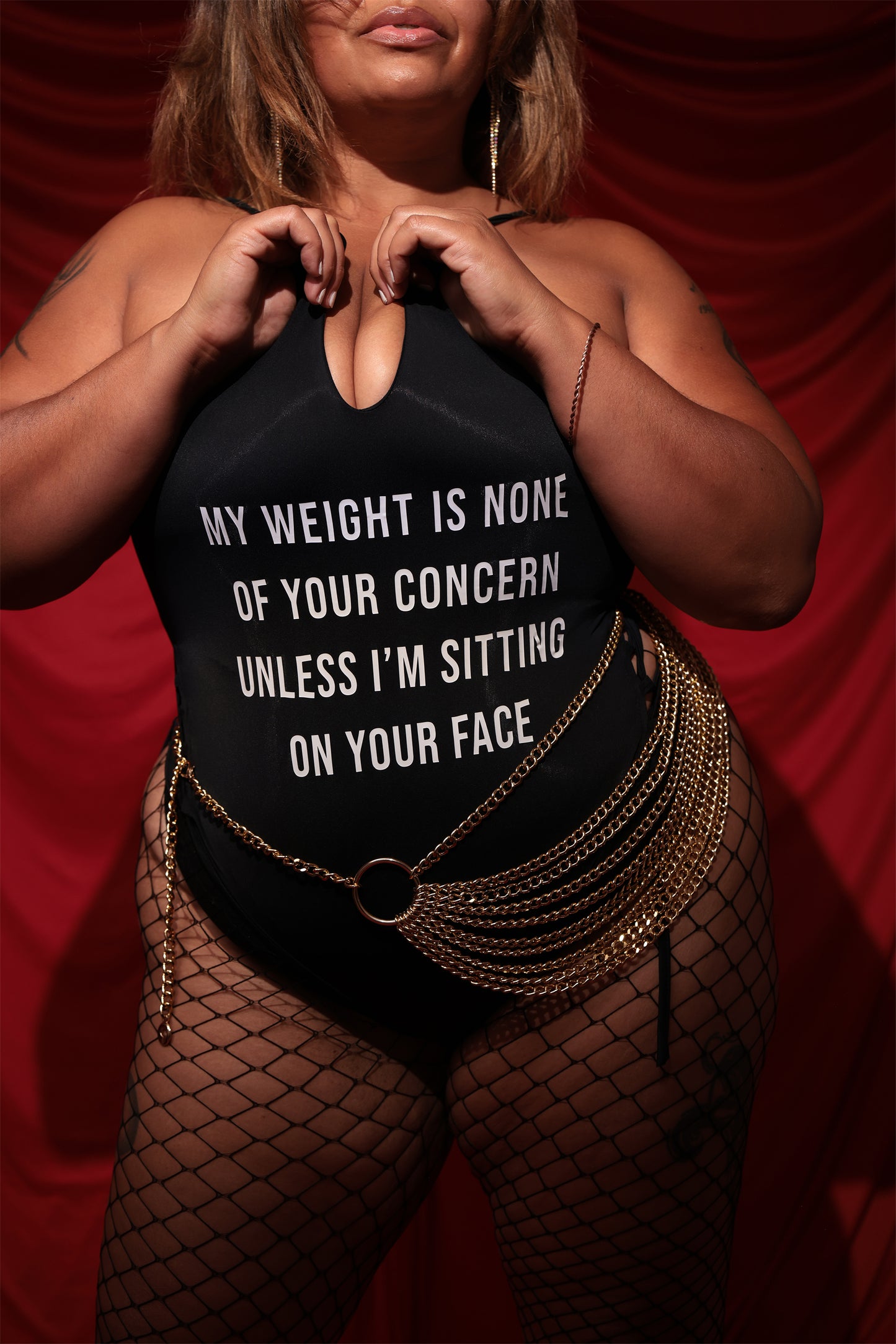"My Weight Is None Of Your Concern Unless I'm Sitting On Your Face" Swimsuit