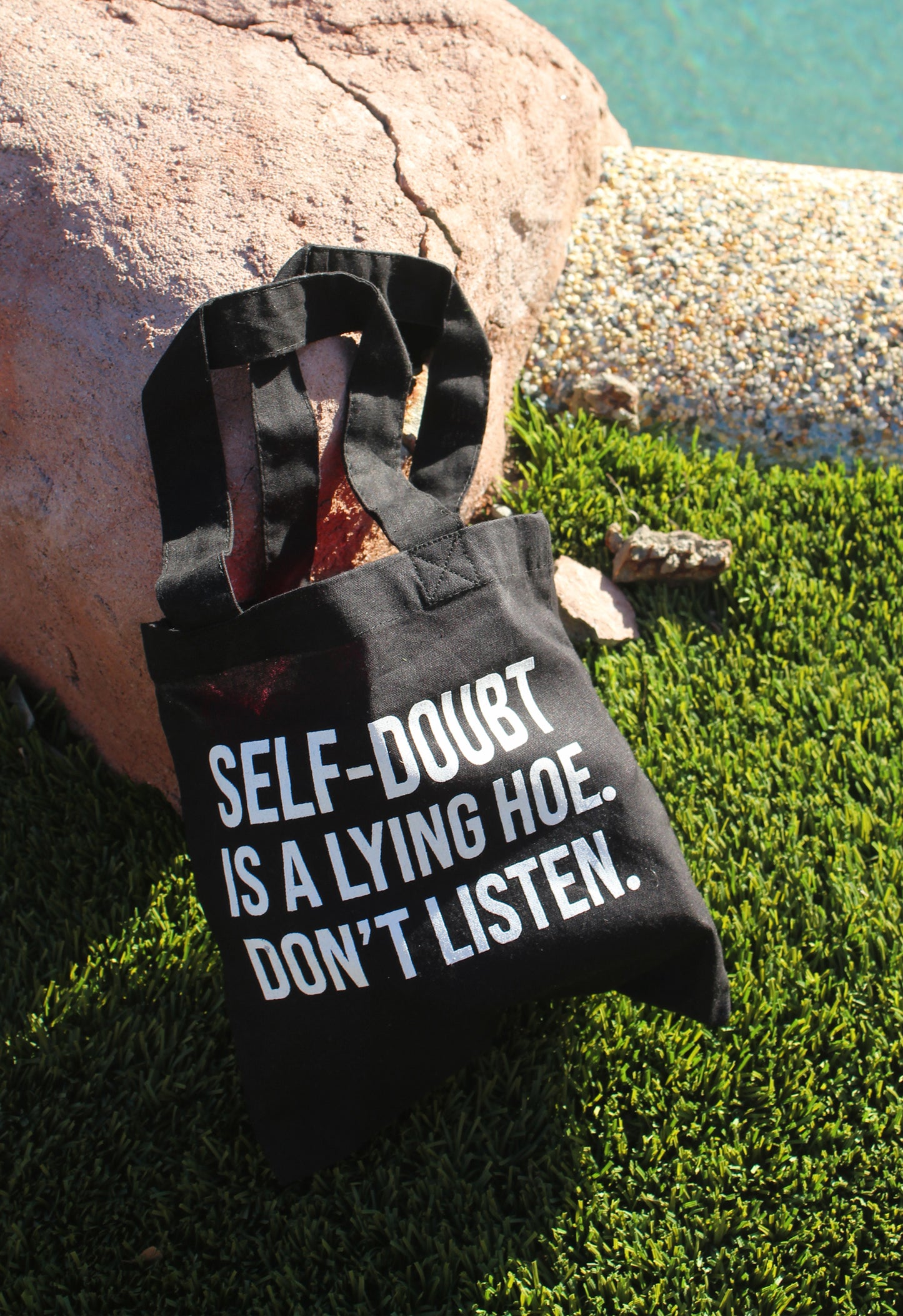 "Self-Doubt Is A Lying Hoe. Don't Listen" Mini Tote Bag
