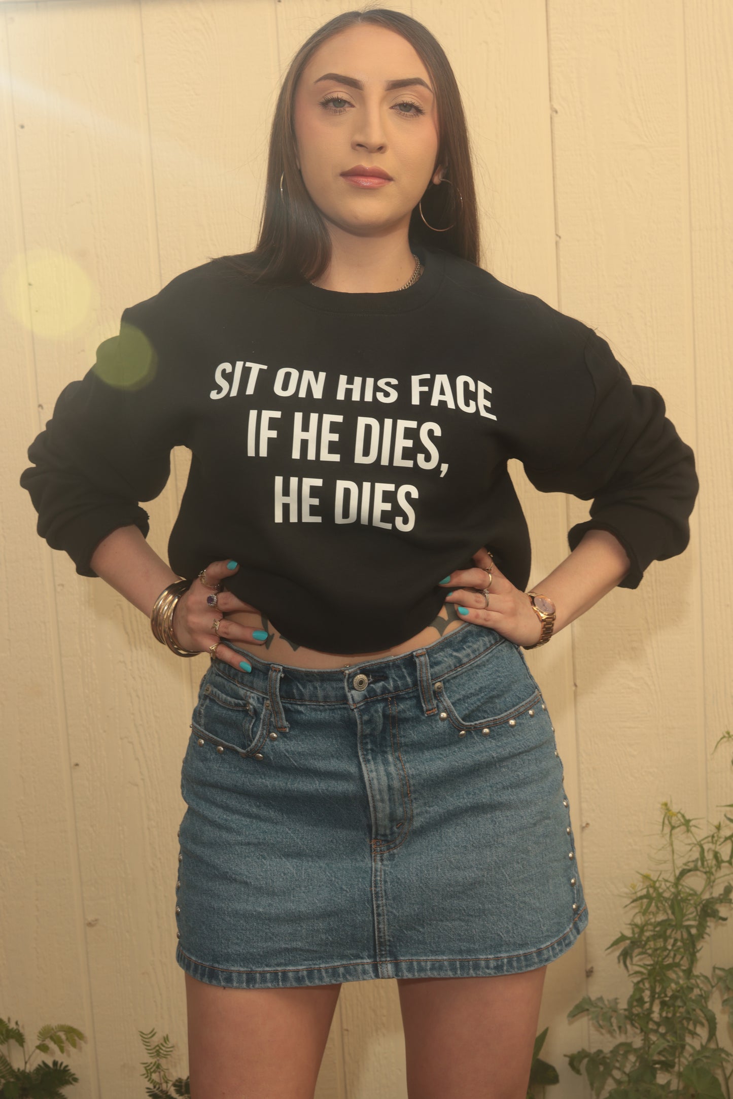 "Sit On His Face If He Dies, He Dies" Crop Top