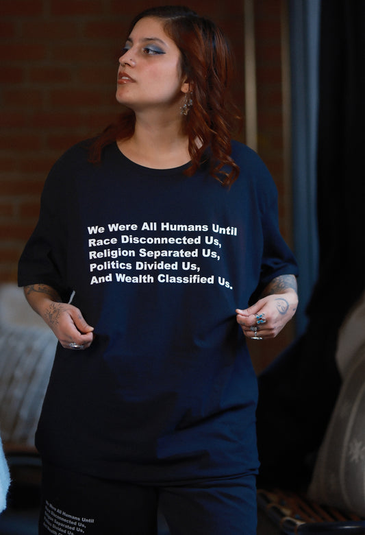 "We Were All Humans Until" Tees, Tops And Crops