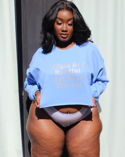 "I Might Be A Handful But So Is This Ass" Tees, Sweatshirts, Crops And Tops