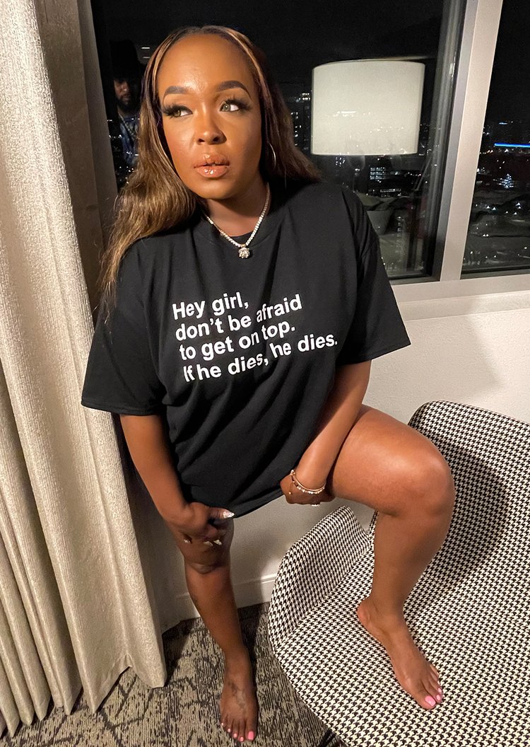 "Hey Girl, Don't Be Afraid To Get On Top. If He Dies, He Dies" Crop Top And Unisex Tee