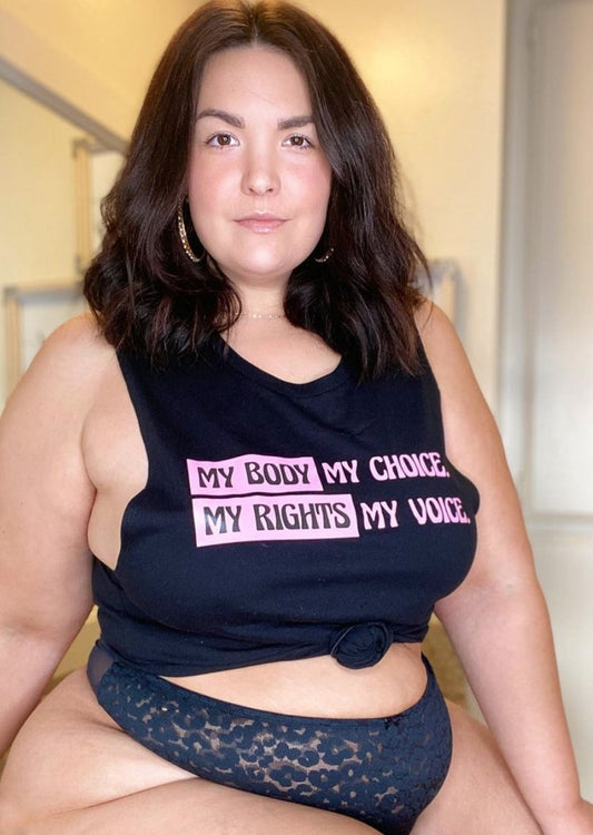 "My Body My Choice My Rights My Voice" Tees, Tops, Crops & Tanks