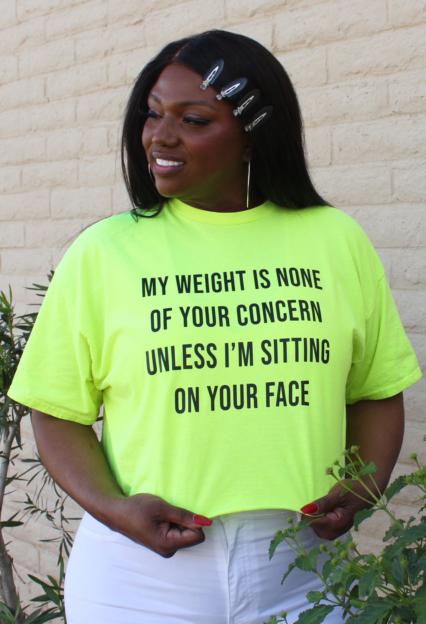 "My Weight Is None Of Your Concern Unless I'm Sitting On Your Face" Tees, Tanks, Crops And Tops