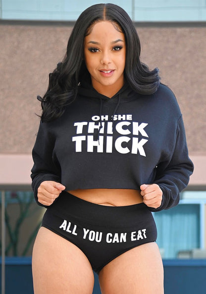 "Oh She Thick Thick" Tees, Tops, Sweatshirts And Crops