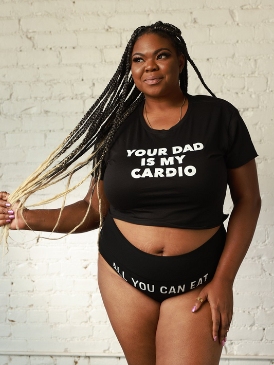 "Your Dad is My Cardio" Crop Tops, T-Shirts